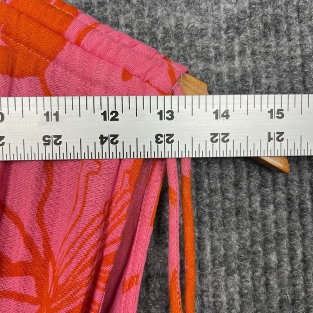Z&L Dress Womens S Pink‎ Cotton Hawaiian Floral Cut Out Beaded Plunge Neck NWT - Picture 14 of 16